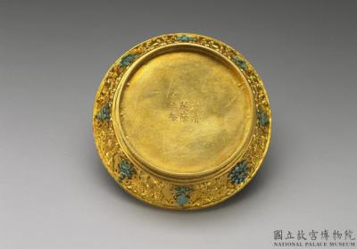 图片[3]-Gold box with Tibetuoise inlay, Qianlong reign (1736-1795), Qing dynasty-China Archive